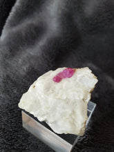 Charger l'image dans la galerie, Rubis sur Calcite avec un peu de Pyrite d'Afghanistan pierre de collection