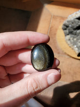 Charger l'image dans la galerie, Cabochon Obsidienne Dorée