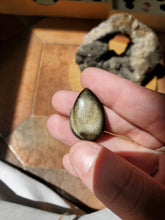 Charger l'image dans la galerie, Cabochon Obsidienne dorée