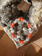 Charger l'image dans la galerie, Bracelet Cristal de Roche et Cornaline 8 mms