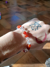 Charger l'image dans la galerie, Bracelet Cristal de Roche et Cornaline 8 mms