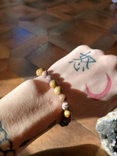 Charger l'image dans la galerie, Bracelet Jaspe Paysage et Rhodonite 8 mms