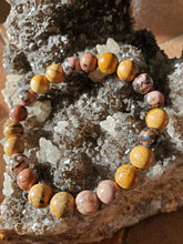 Charger l'image dans la galerie, Bracelet Jaspe Paysage et Rhodonite 8 mms