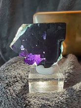 Charger l'image dans la galerie, Fluorite verte - violette Parquet Pattern de Namibie pierre de collection
