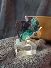 Charger l'image dans la galerie, Fluorite verte - violette Parquet Pattern de Namibie pierre de collection
