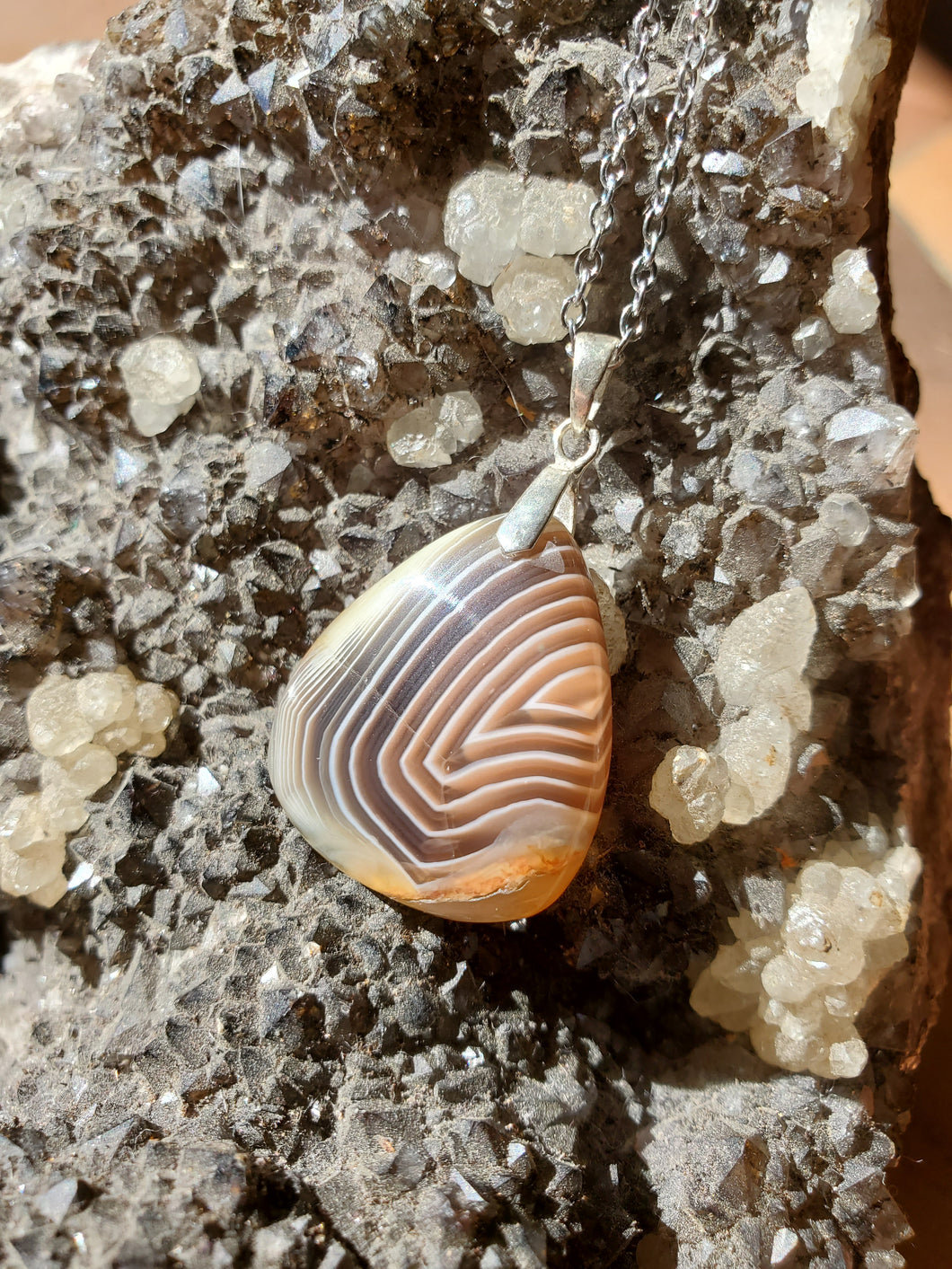 Collier Agate du Botswana