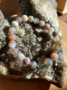 Bracelet Agate du Botswana 8 mms