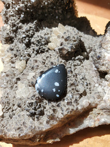 Cabochon Obsidienne Neige