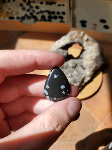 Cabochon Obsidienne Neige