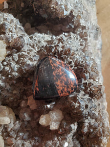 cabochon Obsidienne acajou