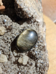 Cabochon Obsidienne dorée