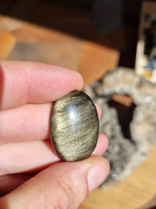 Cabochon Obsidienne dorée