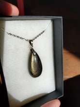 Charger l&#39;image dans la galerie, Collier Obsidienne dorée
