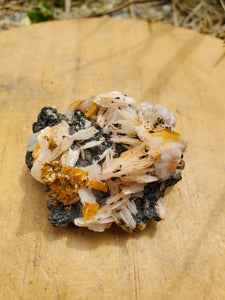 Baryte, Wulfénite et Cérusite (Maroc) pierre de collection