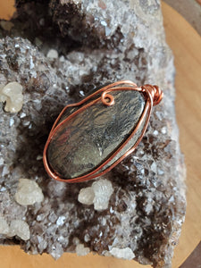 Marcasite et cuivre pendentif